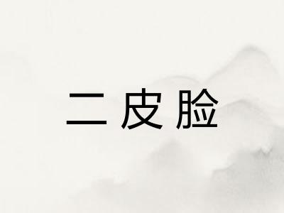 二皮脸 二皮脸
