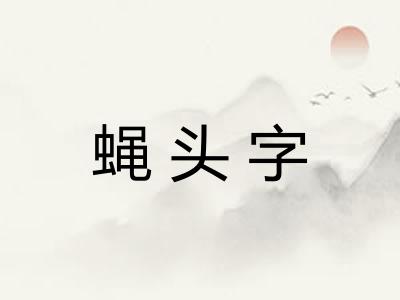 蝇头字