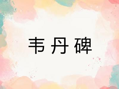 韦丹碑
