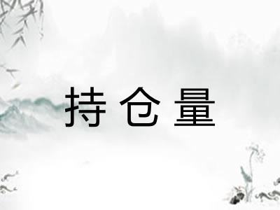 持仓量