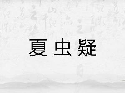 夏虫疑