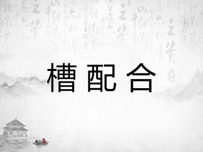 槽配合