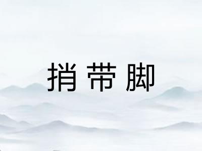 捎带脚