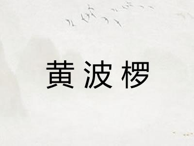 黄波椤