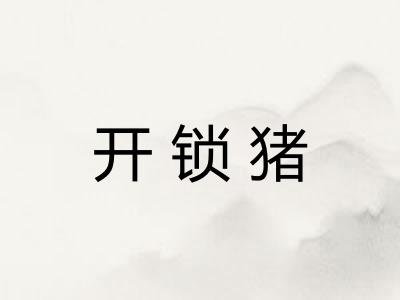 开锁猪