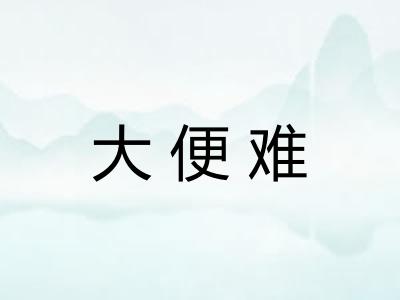 大便难