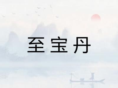 至宝丹