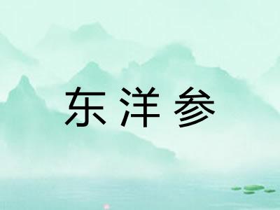 东洋参