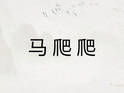 马爬爬