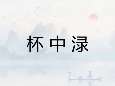 杯中渌