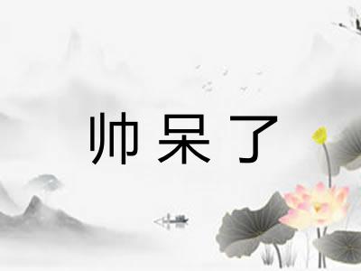 帅呆了