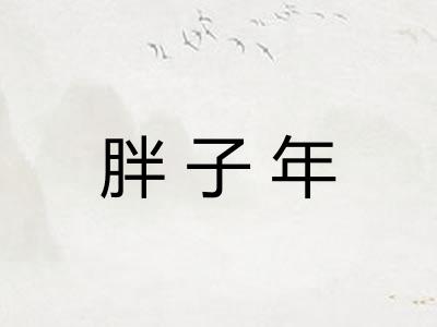 胖子年