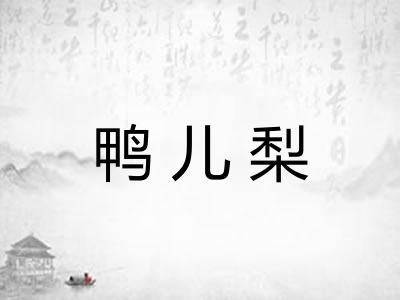 鸭儿梨