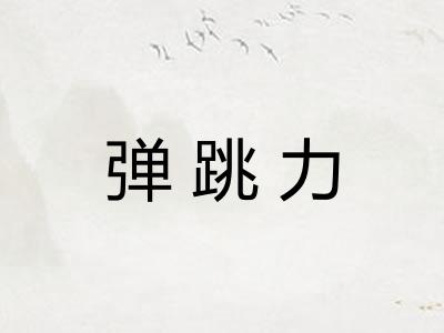 弹跳力