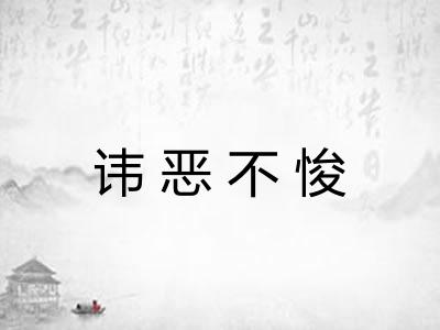 讳恶不悛