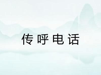 传呼电话
