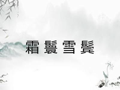 霜鬟雪鬓