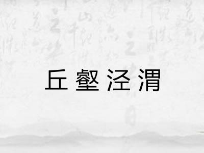 丘壑泾渭
