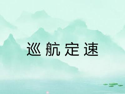 巡航定速