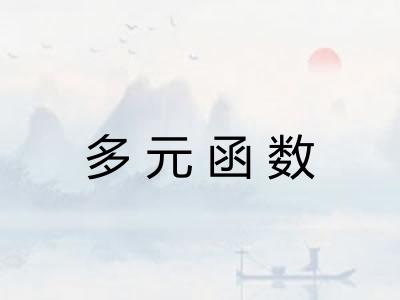 多元函数