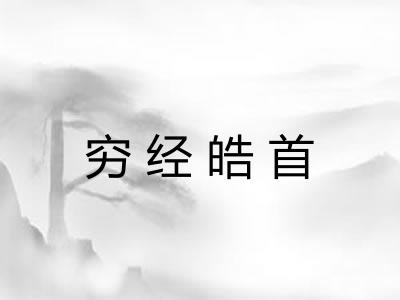 穷经皓首