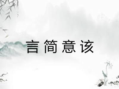 言简意该
