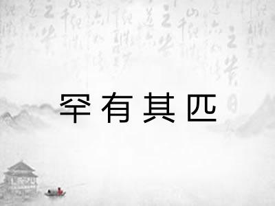 罕有其匹