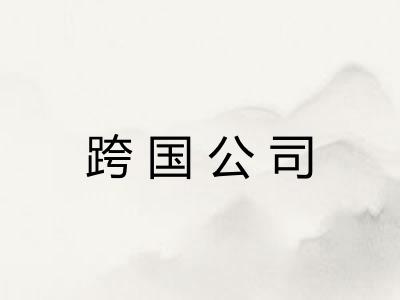 跨国公司