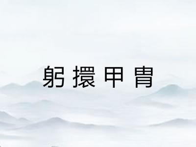 躬擐甲胄