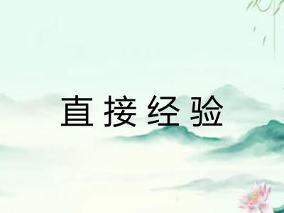 直接经验