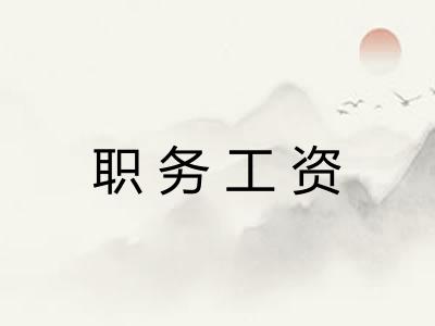 职务工资