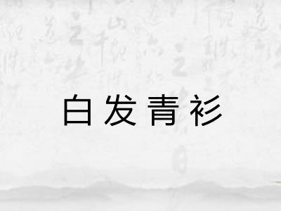 白发青衫