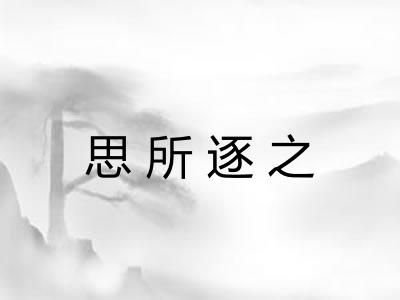 思所逐之