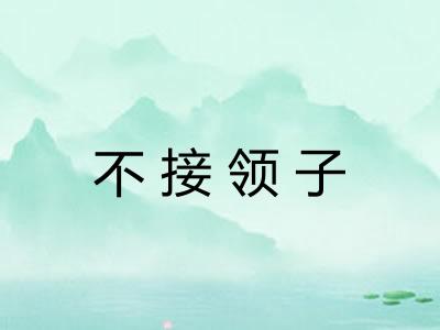不接领子