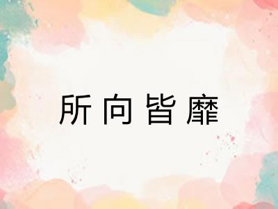 所向皆靡