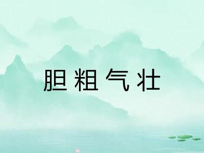 胆粗气壮