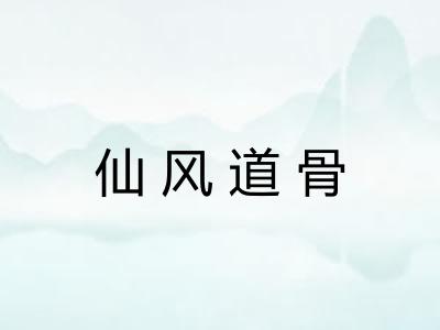 仙风道骨 仙风道骨