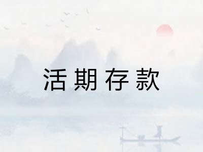 活期存款
