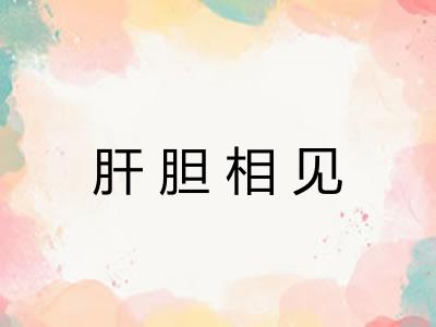 肝胆相见