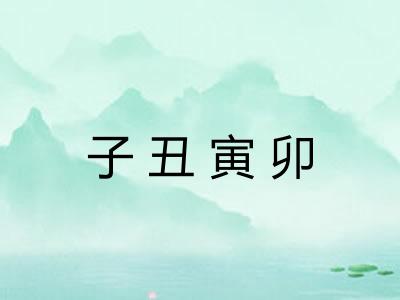 子丑寅卯