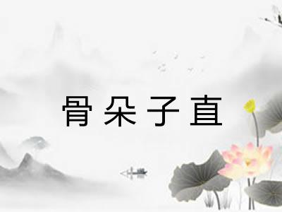 骨朵子直