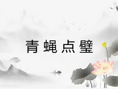 青蝇点璧