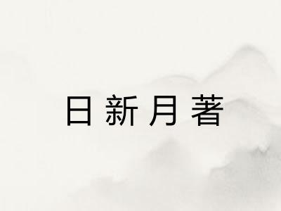 日新月著