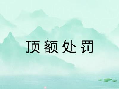 顶额处罚