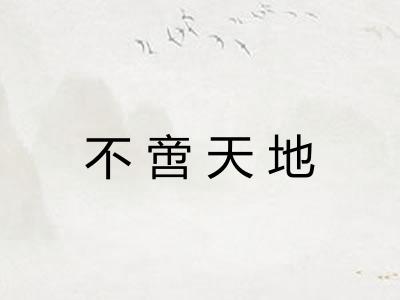 不啻天地