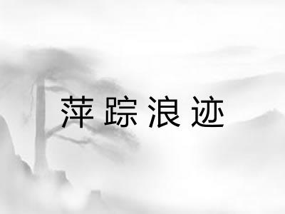 萍踪浪迹