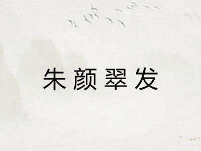 朱颜翠发