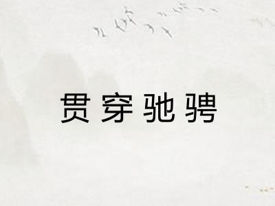 贯穿驰骋