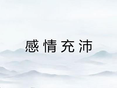 感情充沛