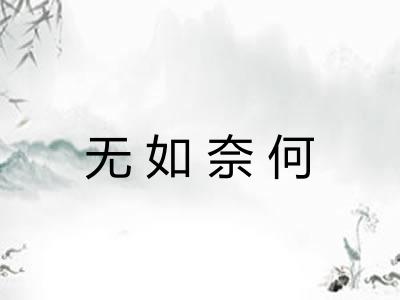 无如奈何